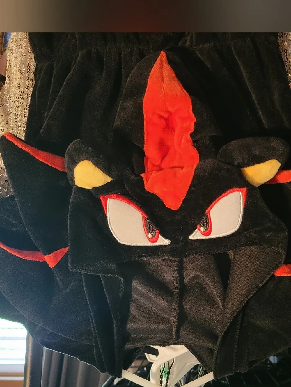 Disguise Youth Shadow Costume Sonic 3 Movie Fleece Hooded Jumpsuit Size S (4-6)